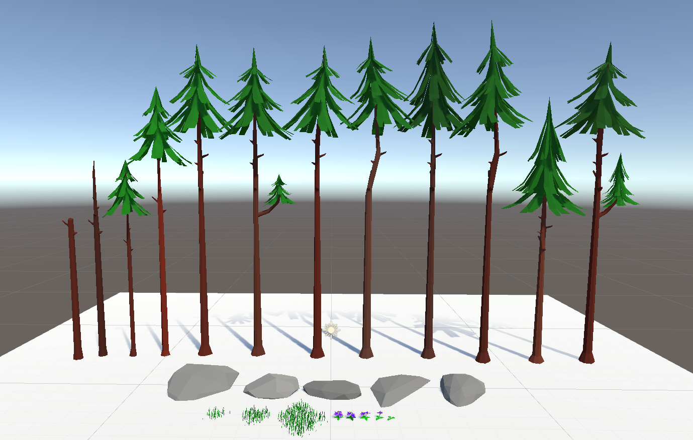 LowPoly Pine Tree Asset Pack